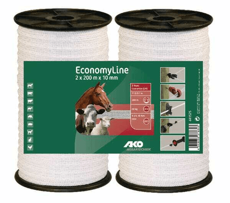 Pièces agricoles - Cloture,Jardin & Sylviculture - Ruban Duo Pack blanc 2x200m