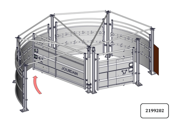 Materiels - Cage de contention - 1/2 CORRAL DE CONTENTION COMPLET HORAIRE SUR PLATINE V2