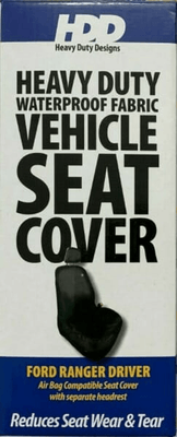 Pièces agricoles - Pièce divers - Housse de siège, conducteur, noir, appui-tête séparé, compatible airbag, convient à Ford Ranger