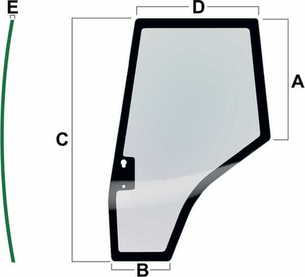Pièces agricoles - Tracteur pièce adaptable - Vitre de porte
