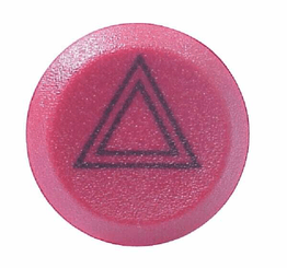 Pièces agricoles - Electricité - Interrupteur poussoir, feux de détresse, rond, rouge