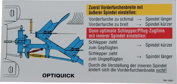 Pièces agricoles - Machines - Autocollant Optiquick Opal D