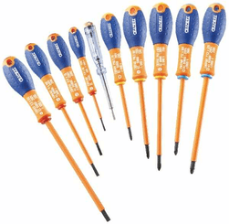 Outils - Outils divers - Jeu de 10 tournevis isolés