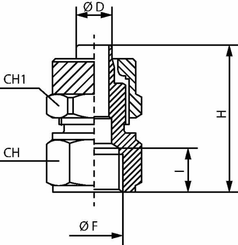 Pièces agricoles - Pièce pneumatique - Raccord adaptable droit