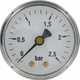 Manom. 0-2,5bar Ø50 1/4" acier