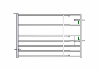 Materiels - Cage de contention - PACK DE 14 PORTES 7 LISSES PETIT BETAIL L.2/3M EMBOITEE