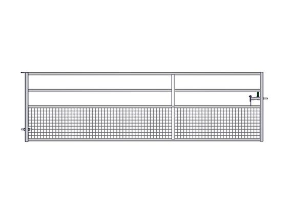 Materiels - Cage de contention - PACK DE 7 PORTE HERBAGE SEMI-GRILLAGEE L.4.18M