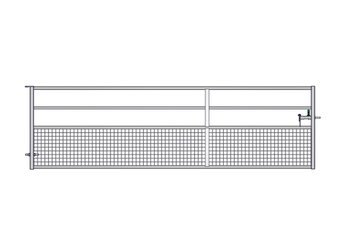 Materiels - Cage de contention - PACK DE 7 PORTE HERBAGE SEMI-GRILLAGEE L.4.18M