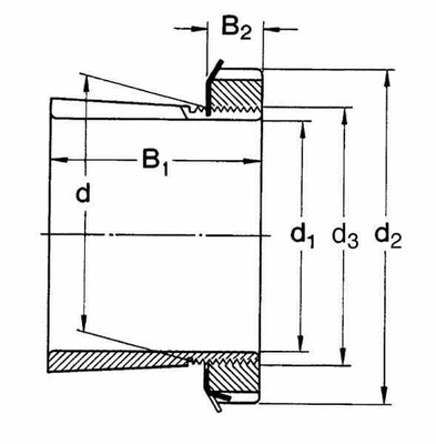 Pièces agricoles - Roulements - Bague + écrou Ø50