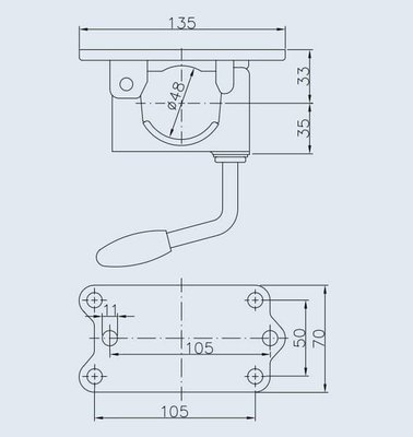 Pièces agricoles - Pièce divers - Support de serrage en fonte de 48 mm