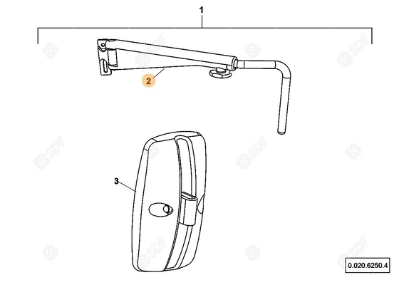 Pièces agricoles - Cabine et structure - BRAS GAUCHE