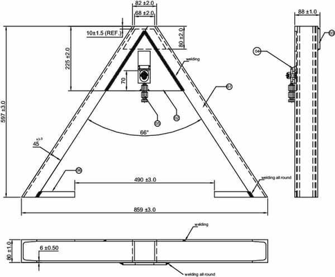 Pièces agricoles - Tracteur pièce adaptable - Triangle d'attelage côté outil
