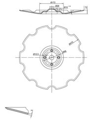 Pièces agricoles - Travail du sol - Harrow disc V55 D: 470mm
