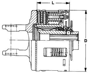 Pièces agricoles - Transmission - Roue libre à friction K96/4R 180daNm W2400