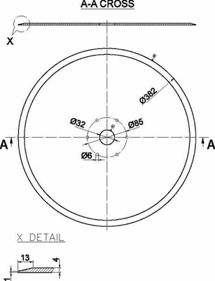 Pièces agricoles - Travail du sol - Rondelle plate 382x4,0mm