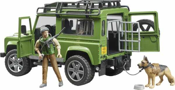 Loisirs - Jouets - Break Land Rover Defender avec forestier et chien