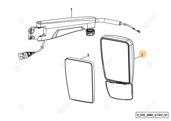 Pièces agricoles - Cabine et structure - specchio retrovisore