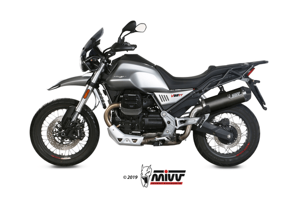 Pièces Quad & Motos - Pièces communes - Silencieux MIVV Oval carbone/casquette carbone Moto Guzzi V85TT