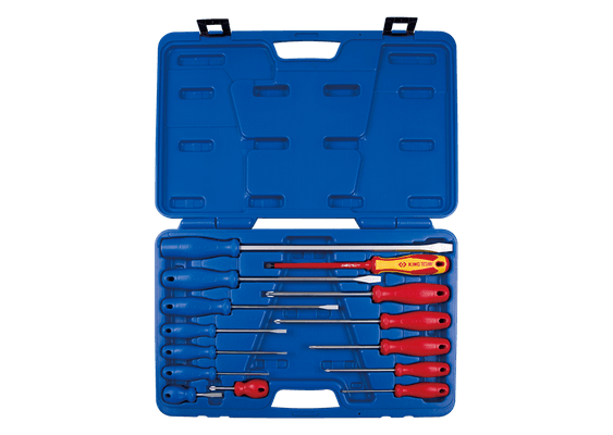 Outils - Outils divers - Jeu de 14 tournevis Manches PVC Din 5261 Phillips-5263 à fente