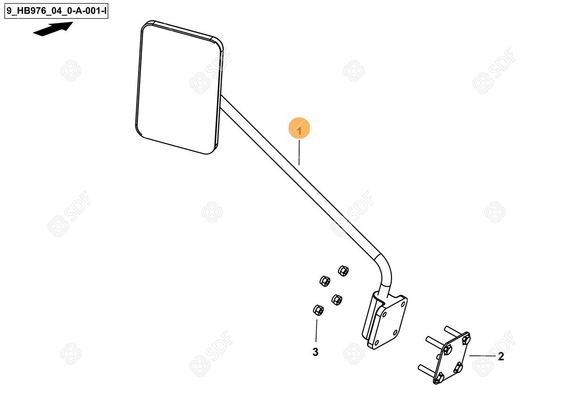 Pièces agricoles - Cabine et structure - RETROVISEUR