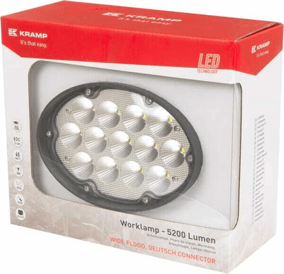 Pièces agricoles - Eclairage - Phare de travail LED, 65 W, 5200 lm, ovale, Kramp