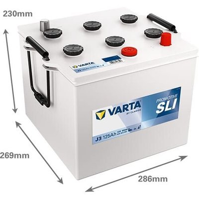Pièces agricoles - Eclairage - Battery 12V 125Ah 950A J3 VARTA Promotive SLI