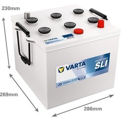 Pièces agricoles - Eclairage - Battery 12V 125Ah 950A J3 VARTA Promotive SLI
