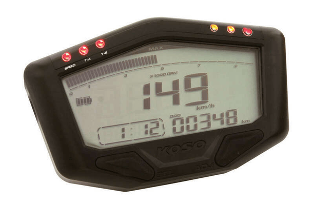 Pièces Quad & Motos - Equipement véhicule - Compteur de vitesse KOSO DB-02 multifonctions noir universel