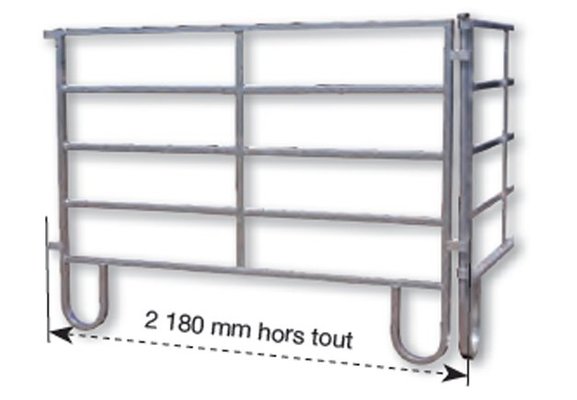 Materiels - Parc de contention - Pack de 10 barrières europe 2 mètres galva