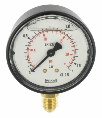 Pièces agricoles - Hydraulique - Manomètre Ø63 0-1,6bar ¼" inf.