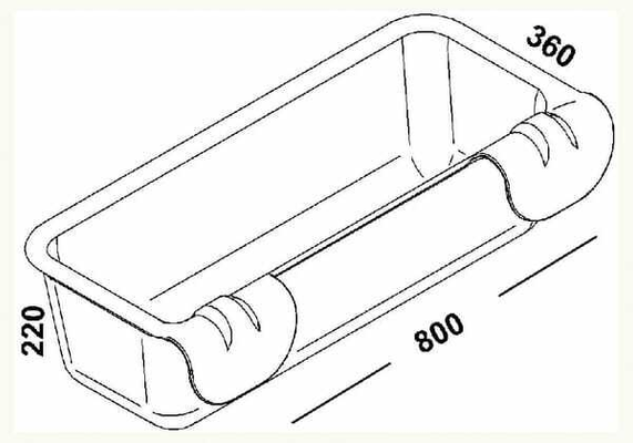Pièces agricoles - Cloture,Jardin & Sylviculture - Auge à suspendre 80cm 32l model 800