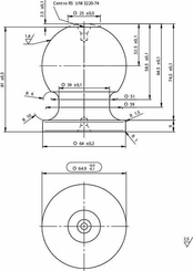 Pièces agricoles - Hydraulique - Tige avec rotule D65