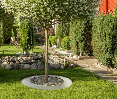 Pièces agricoles - Jardin et forêt pièce adaptable - Anneau délimitation - 30/60 cm - zinc