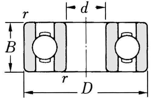 Pièces agricoles - Roulements - Roulement à billes à gorge profonde 5x11x5mm INA/FAG