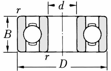 Pièces agricoles - Roulements - Roulement à billes à gorge profonde 5x11x5mm INA/FAG