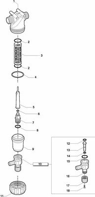 Pièces agricoles - Pièce Pulvérisateur - Filtre de pression 1"