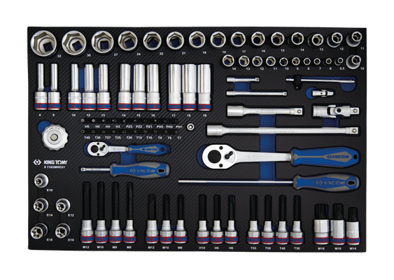 Outils - Outils divers - Module Mousse + PP 1/2 et 1/4" 92 pièces