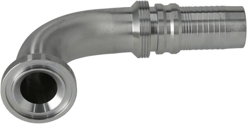 Pièces agricoles - Hydraulique - Raccord à sertir 4SH-DN32 avec flasque ø50,8 mm 90°