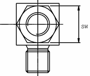 Pièces agricoles - Hydraulique - Union mâle BSP1/2 - MC1/2-90°