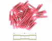Bout à bout à sertir thermo-rétractable BIHR Ø0,5/1,5mm² - 50pcs transparent rouge