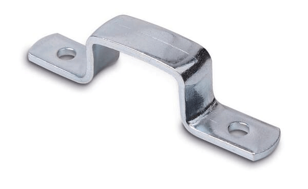 Pièces agricoles - Pièce divers - plaque zinguée pour oeillet ovale 42x22 mm entraxe des trous : 57 mm