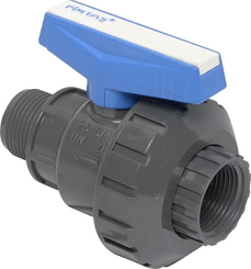 Pièces agricoles - Hydraulique - Robinet à bille PVC M3/4"xF3/4" simple union