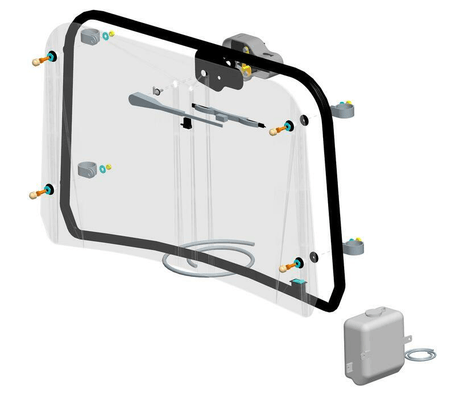 Pièces Quad & Motos - Equipement véhicule - Pare-brise avant SARRAZIN polycarbonate avec essuie-glace Polaris Ranger