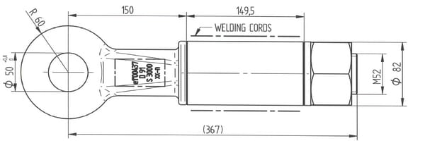 Pièces agricoles - Pièce divers - Anneau de remorquage, pivotant 50mm 36T