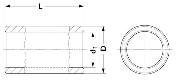 Pièces agricoles - Transmission - Douille 50x85x100