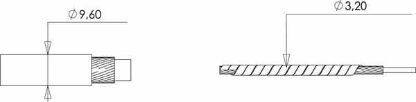 Pièces agricoles - Hydraulique - Câble p levier unique 2 500 mm