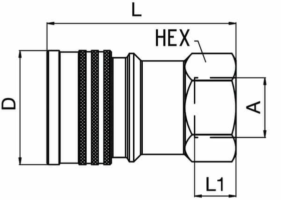 Pièces agricoles - Hydraulique - Coupl. f. 1/4" ISO B surcharge