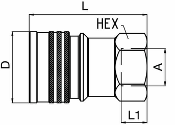Pièces agricoles - Hydraulique - Coupl. f. 1/4" ISO B surcharge