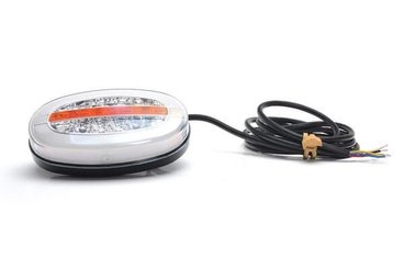 Pièces agricoles - Eclairage - Feu avant multifonction LED, ovale, 12-24V, 136,4x91x40mm