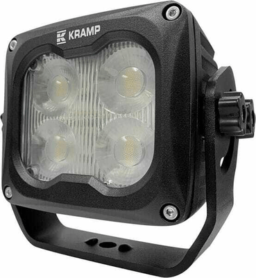 Pièces agricoles - Eclairage - Phare de travail LED, 70W, 6000lm, carrée, 10/45V, blanche, 120x110x72mm, dégivrage par capteur T°,faisceau large, 4 LED's, Kra